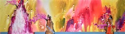 Morning Smile by Danielle O'Connor Akiyama - Original Painting on Box Canvas sized 72x20 inches. Available from Whitewall Galleries